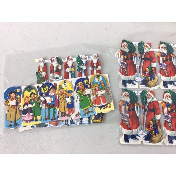 Vintage Christmas Holiday Decorations Cut Outs NEW - Picture 3 of 8